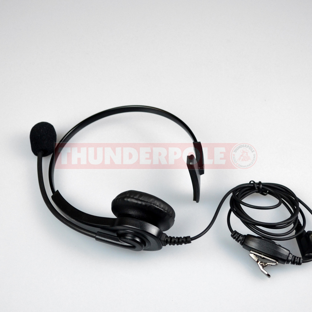 Light Weight Headset & Boom Mic for Single Pin Motorola & Cobra Radios | M2
