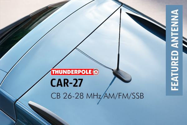 The Thunderpole CAR-27 Mag Kit is a compact, shark-fin style CB antenna thats perfect for convoy communication and short-range use.