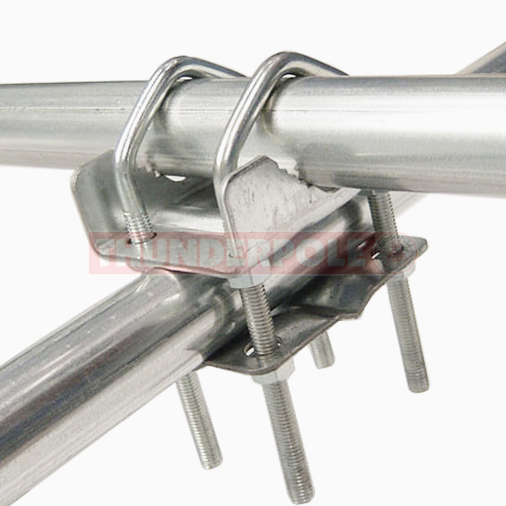 Double Pole to Pole Clamp Base Fittings | THUNDERPOLE